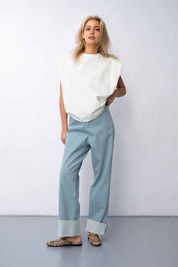 SHOULDER T WHITE