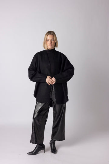 BOMBER VEST LONG BLACK