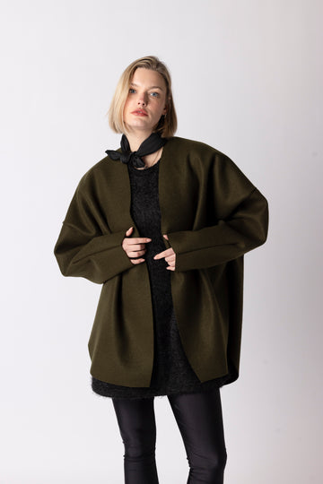 BOMBER VEST LONG GREEN