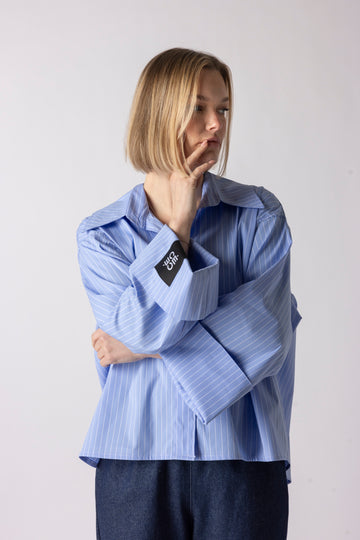 DADDY BLOUSE SHORT BLUE