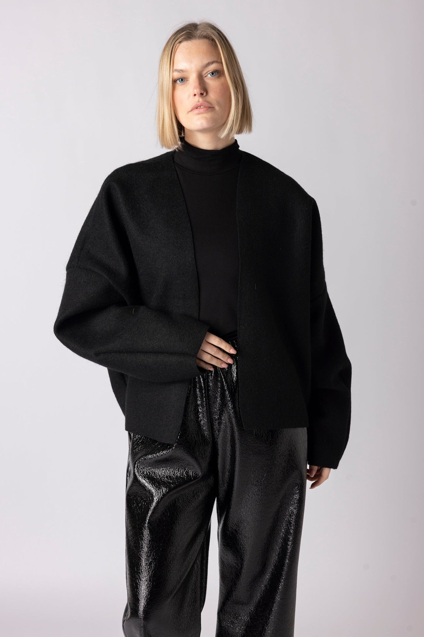 Zwart bomber vest