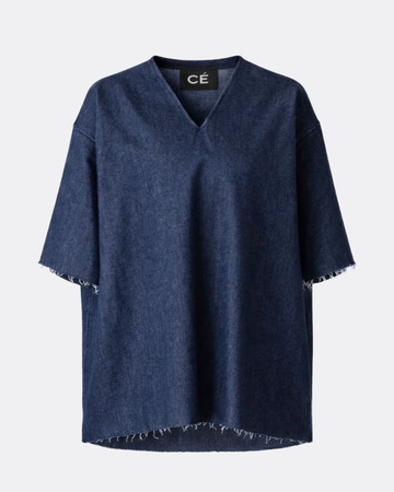 RAW EDGE DENIM SHIRT