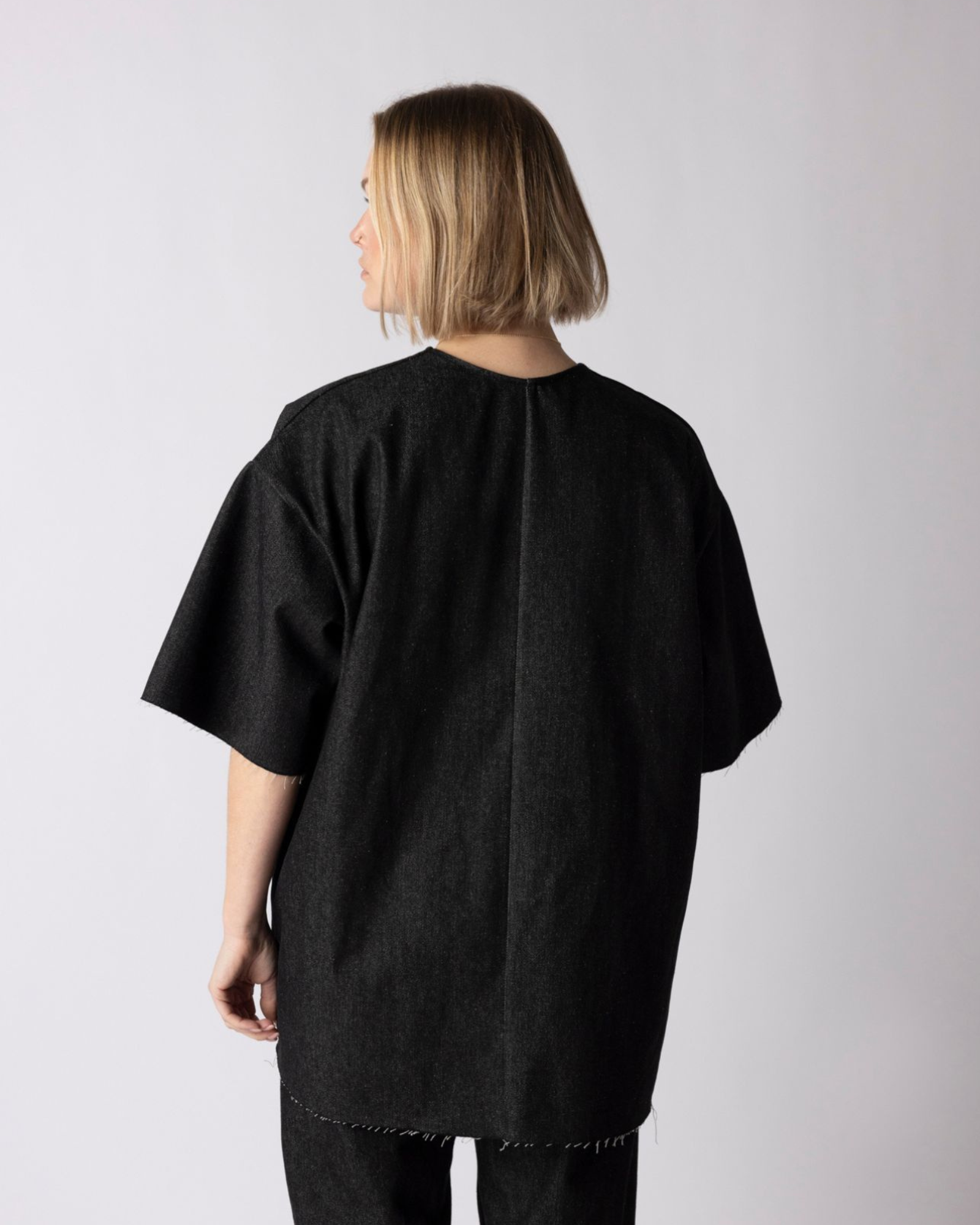 RAW EDGE DENIM SHIRT