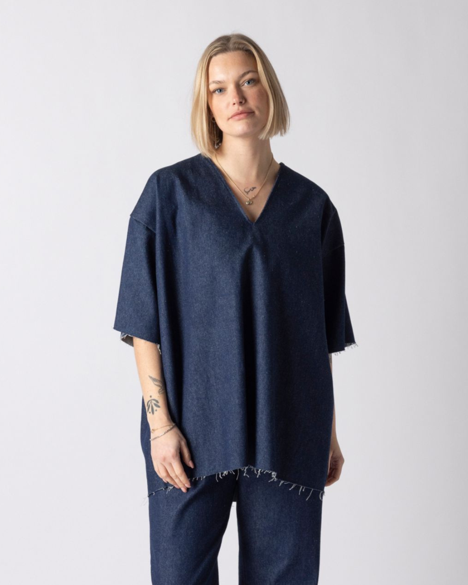 RAW EDGE DENIM SHIRT