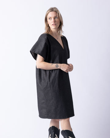 DENIM DRESS GREY