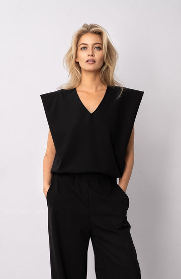 DRAPE TOP BLACK