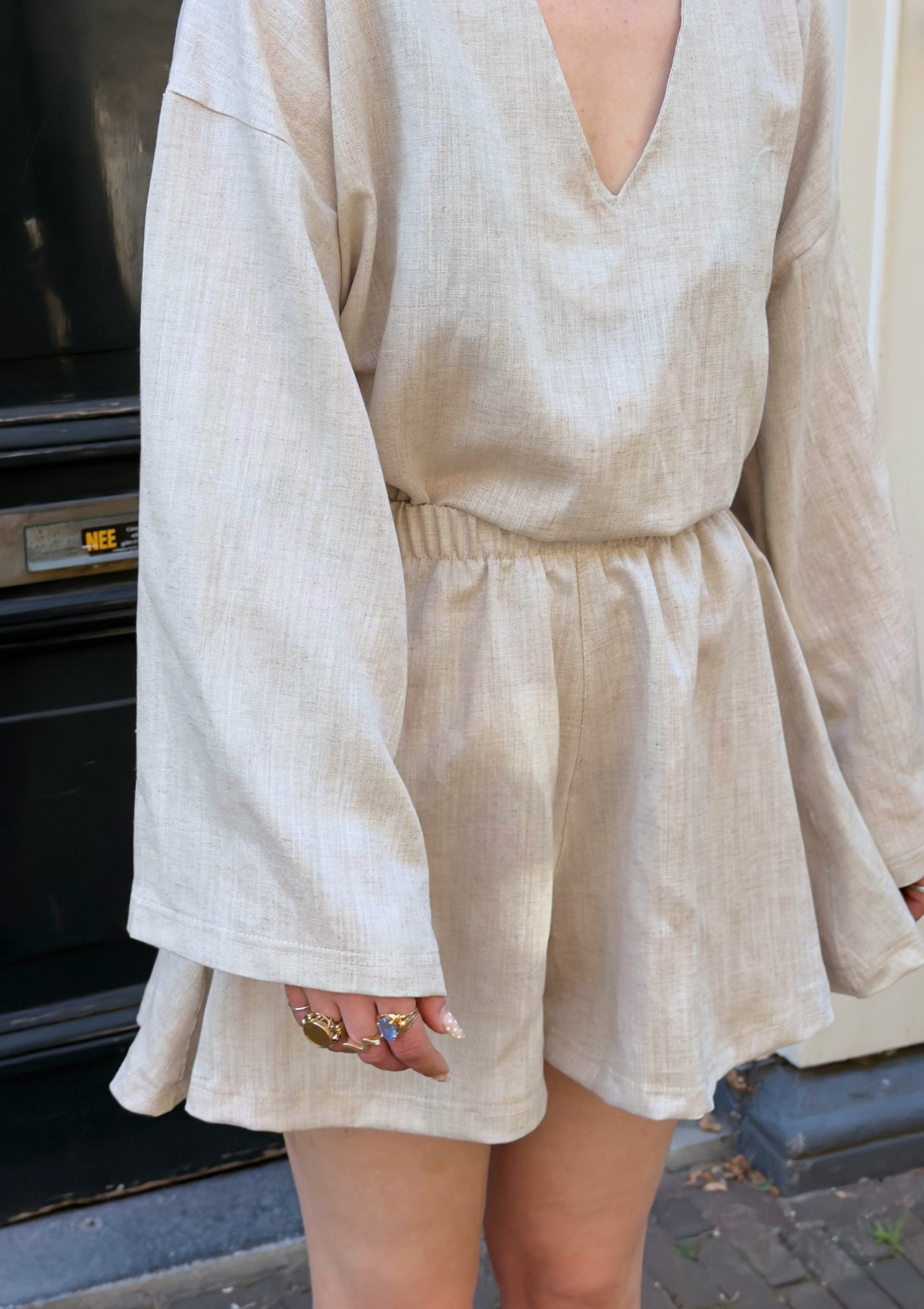 LINEN BUTTERFLY SHORTS