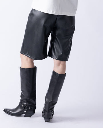 LEATHER BERMUDA