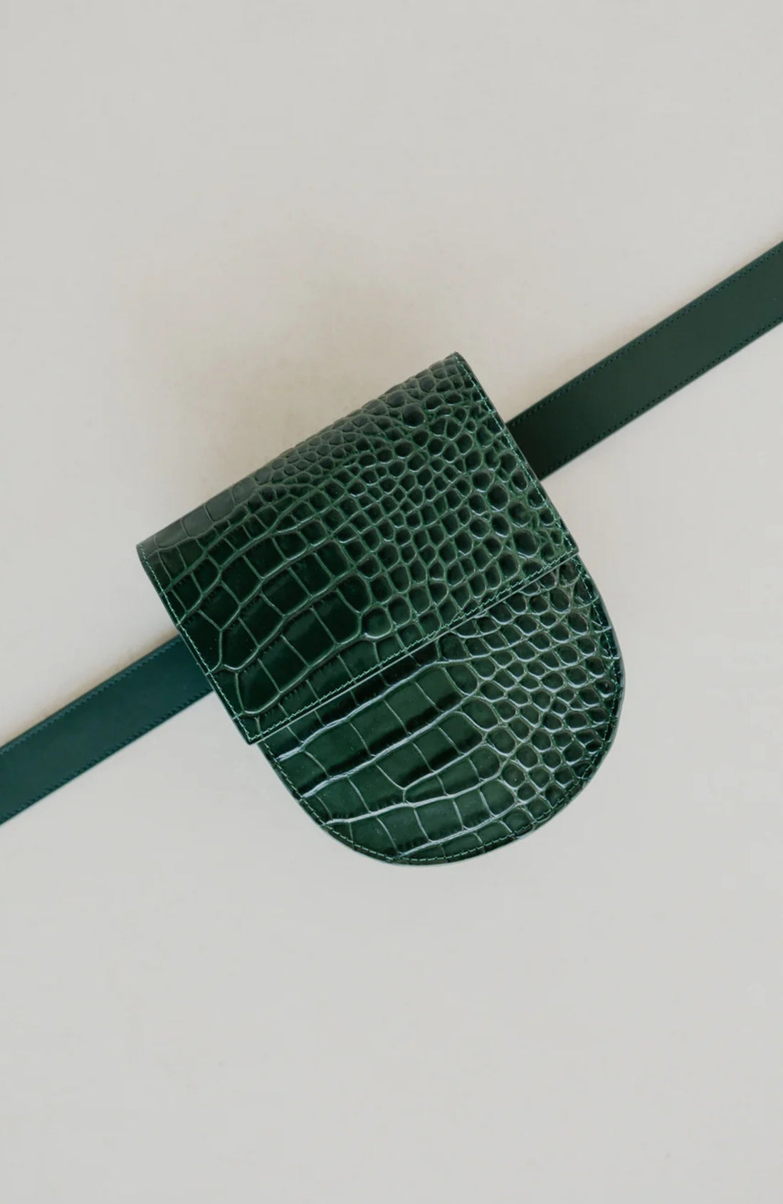 MIEKE DIERCKX | BELT BAG XL - ARMY CROCO