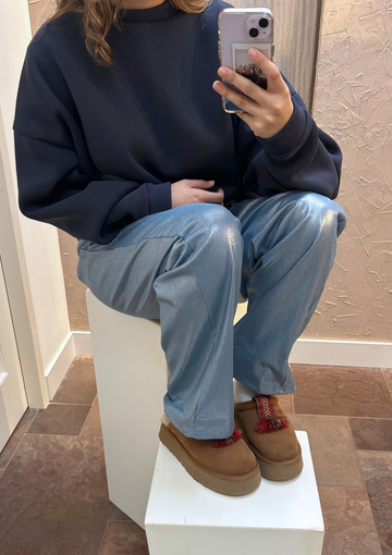 METALLIC JEANS