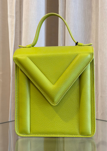 MIEKE DIERCKX | BOX BAG - LIME STRUCTURED
