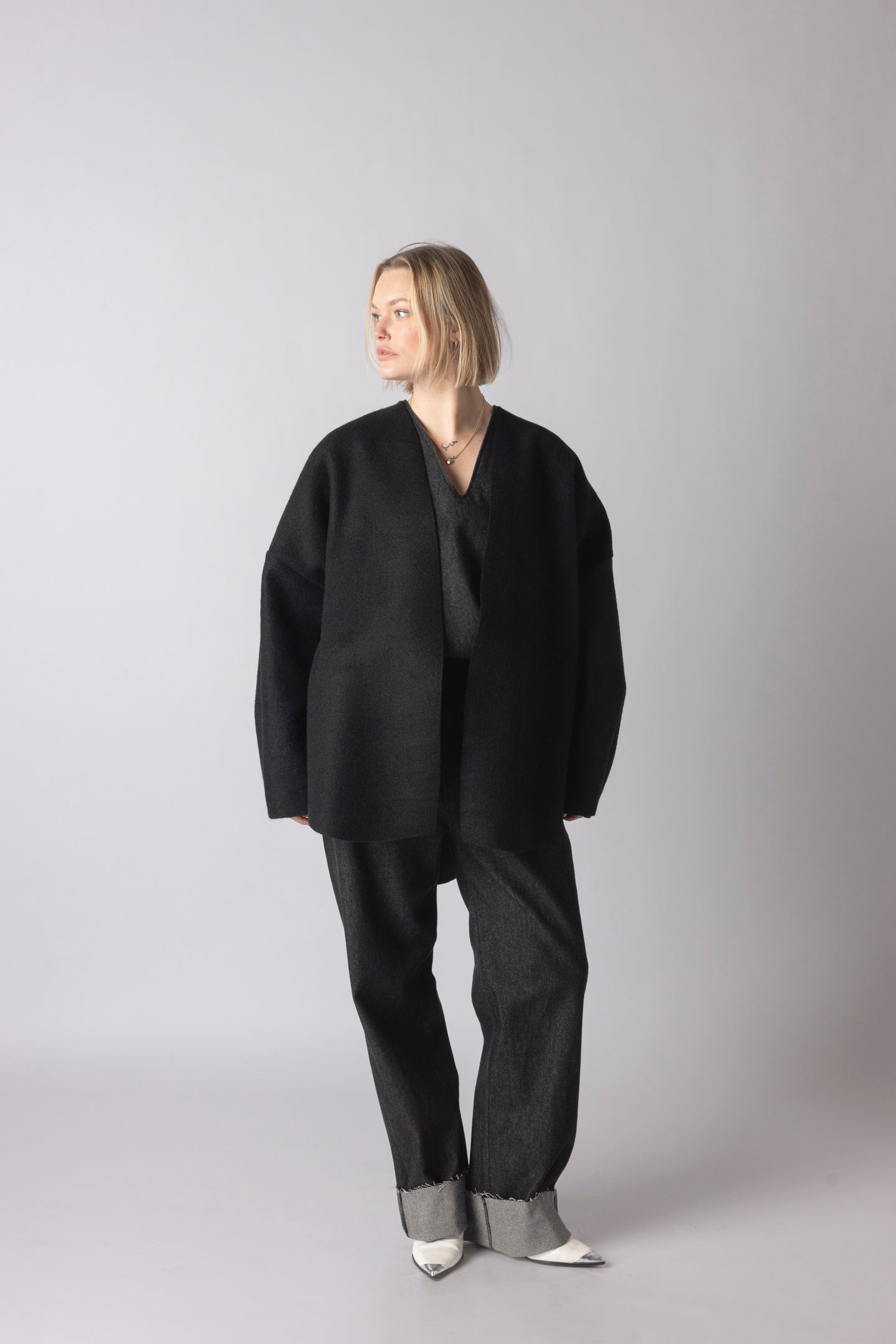 BOMBER VEST LONG BLACK