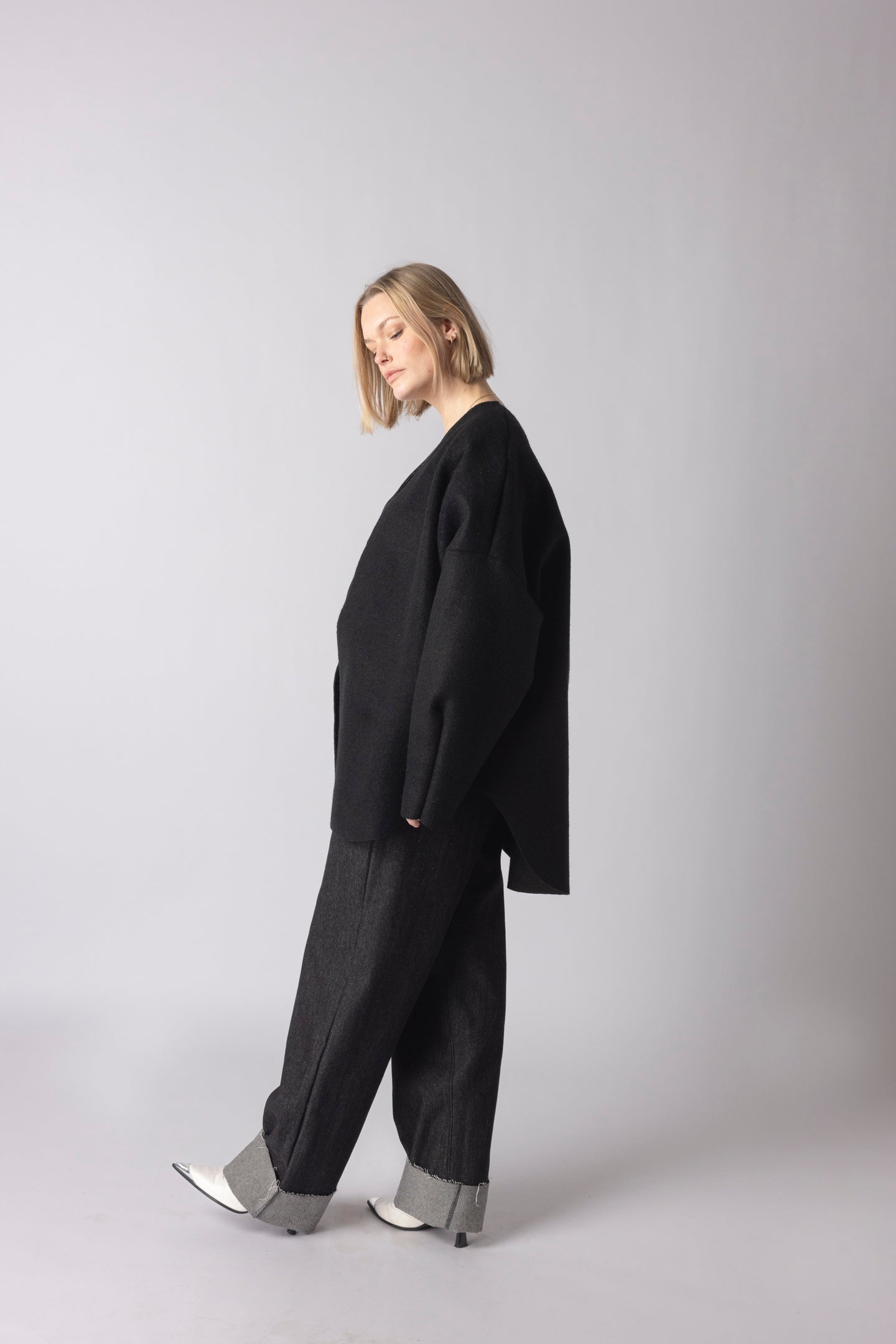 BOMBER VEST LONG BLACK