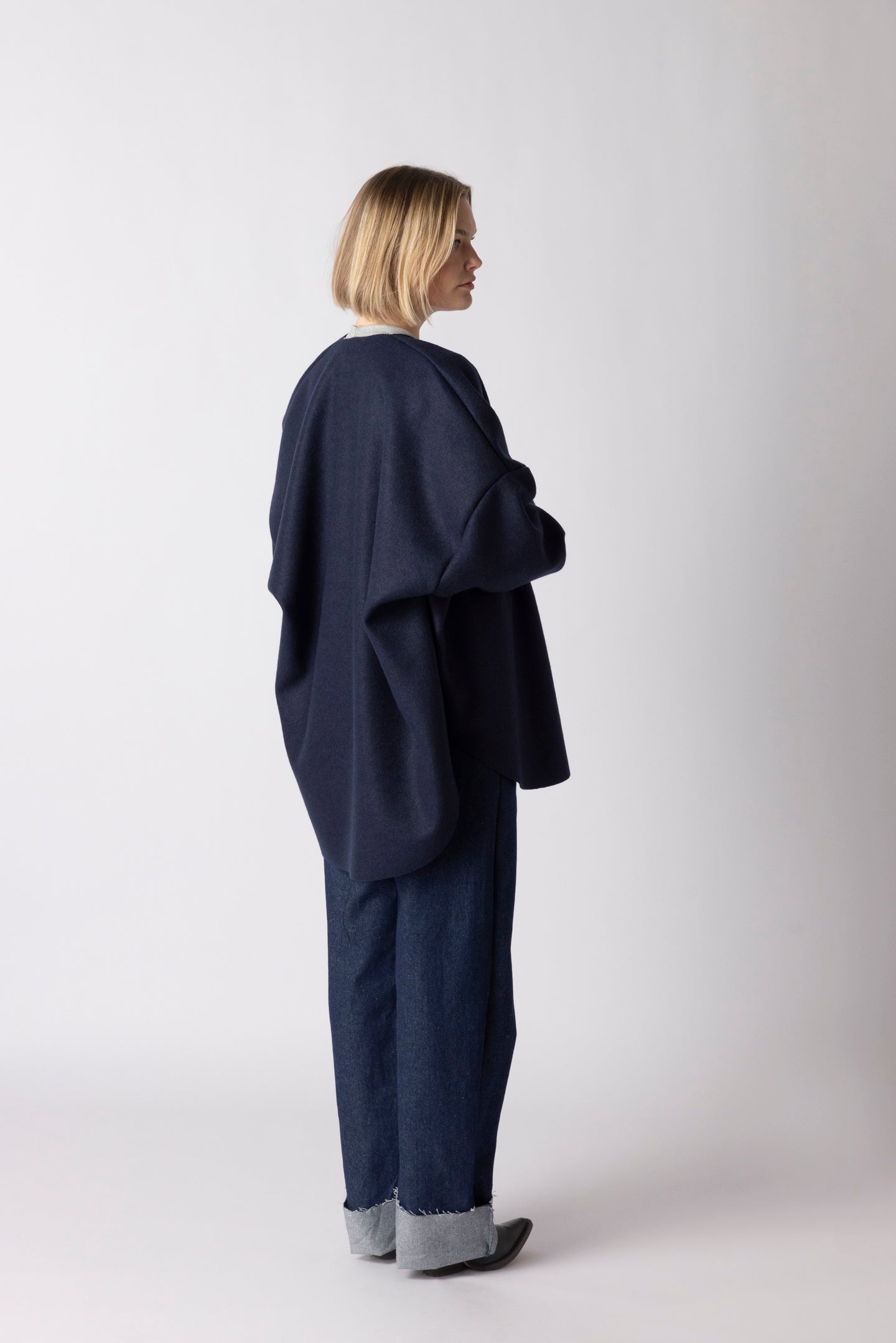 BOMBER VEST LONG BLUE
