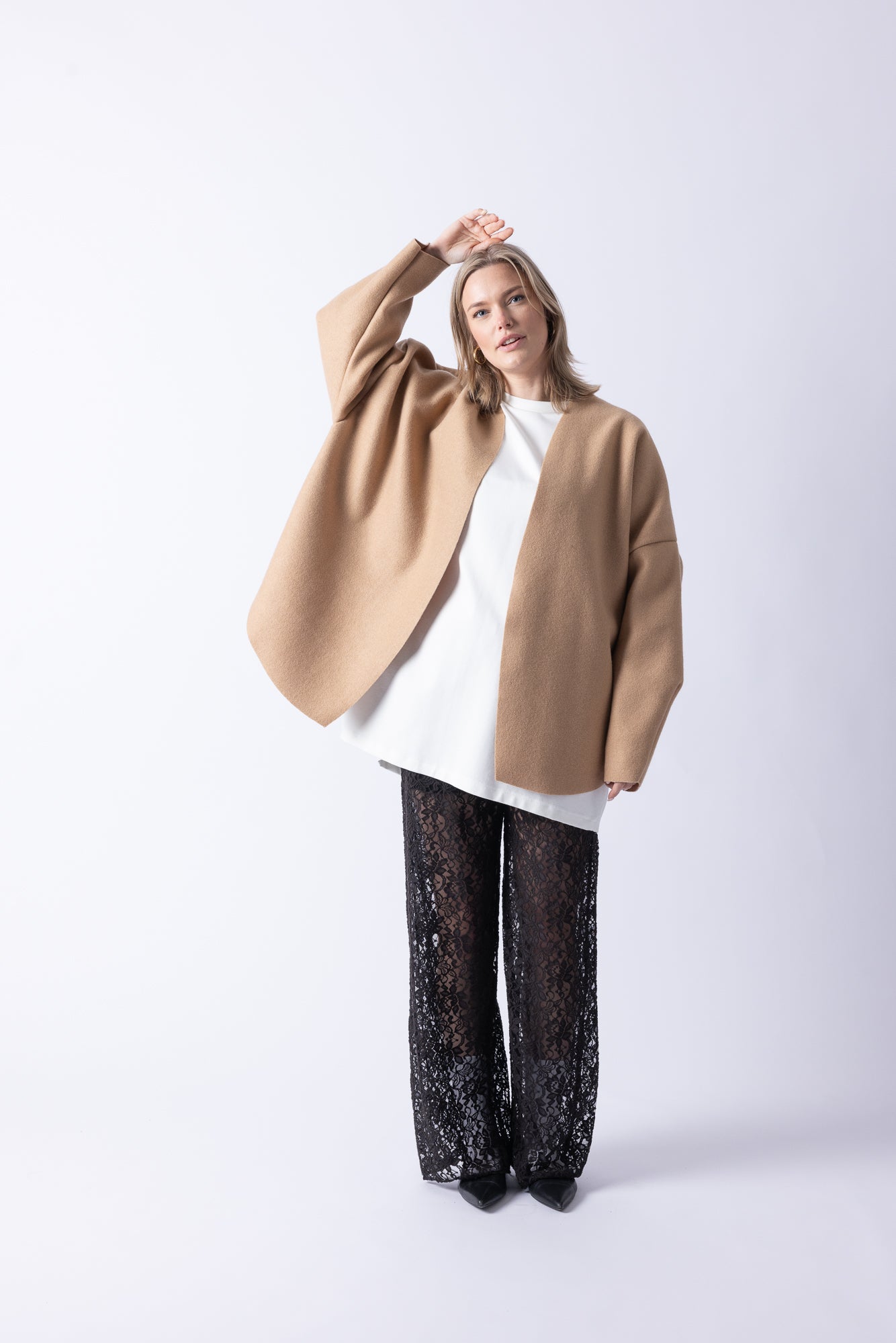 BOMBER VEST LONG CAMEL