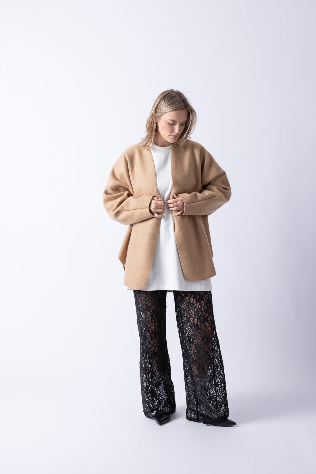 BOMBER VEST LONG CAMEL