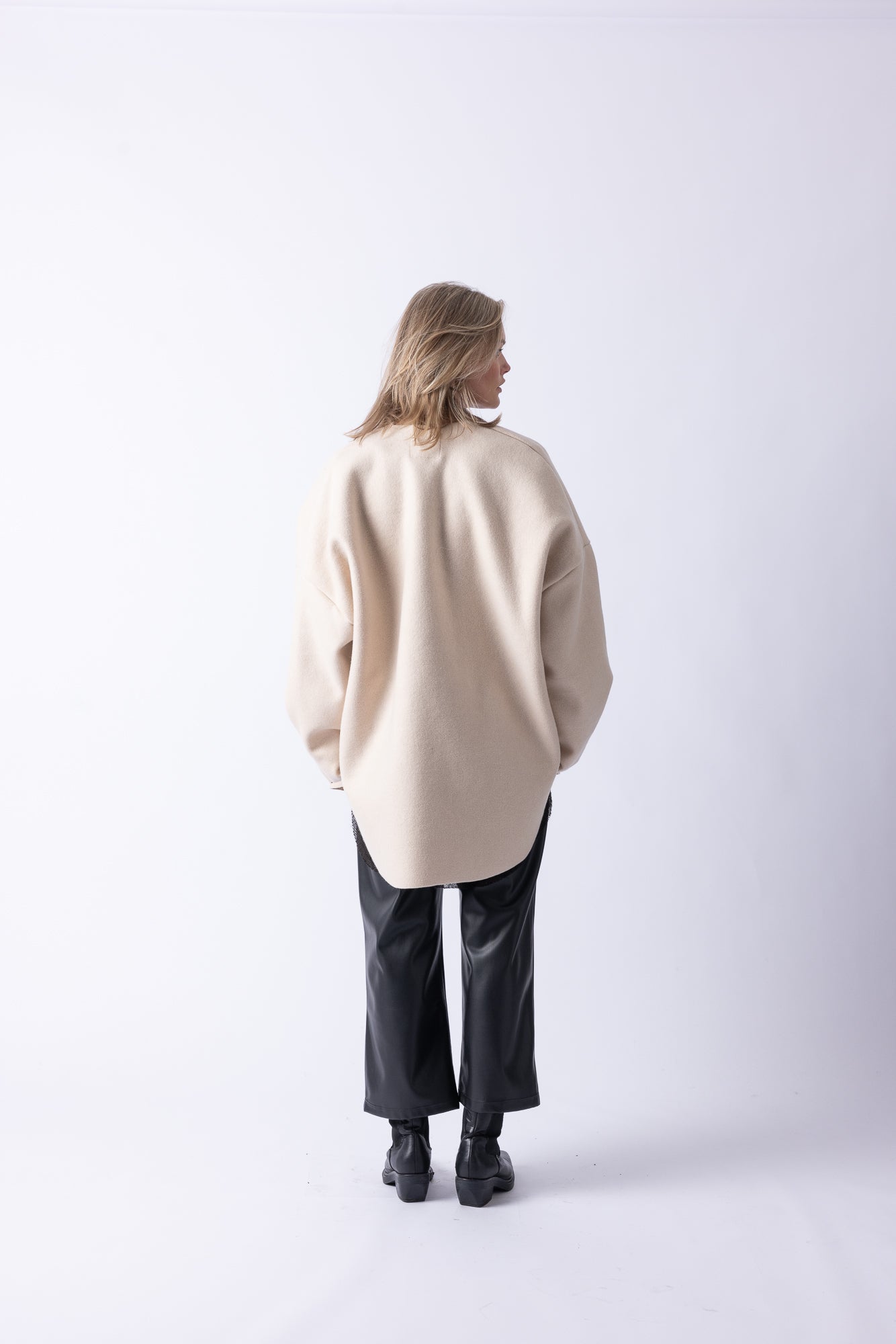BOMBER VEST LONG CREME