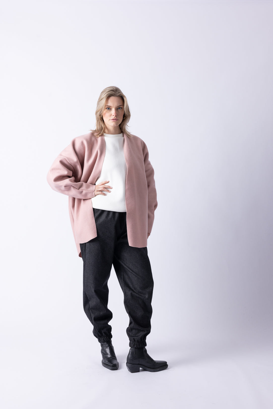 BOMBER VEST LONG PINK