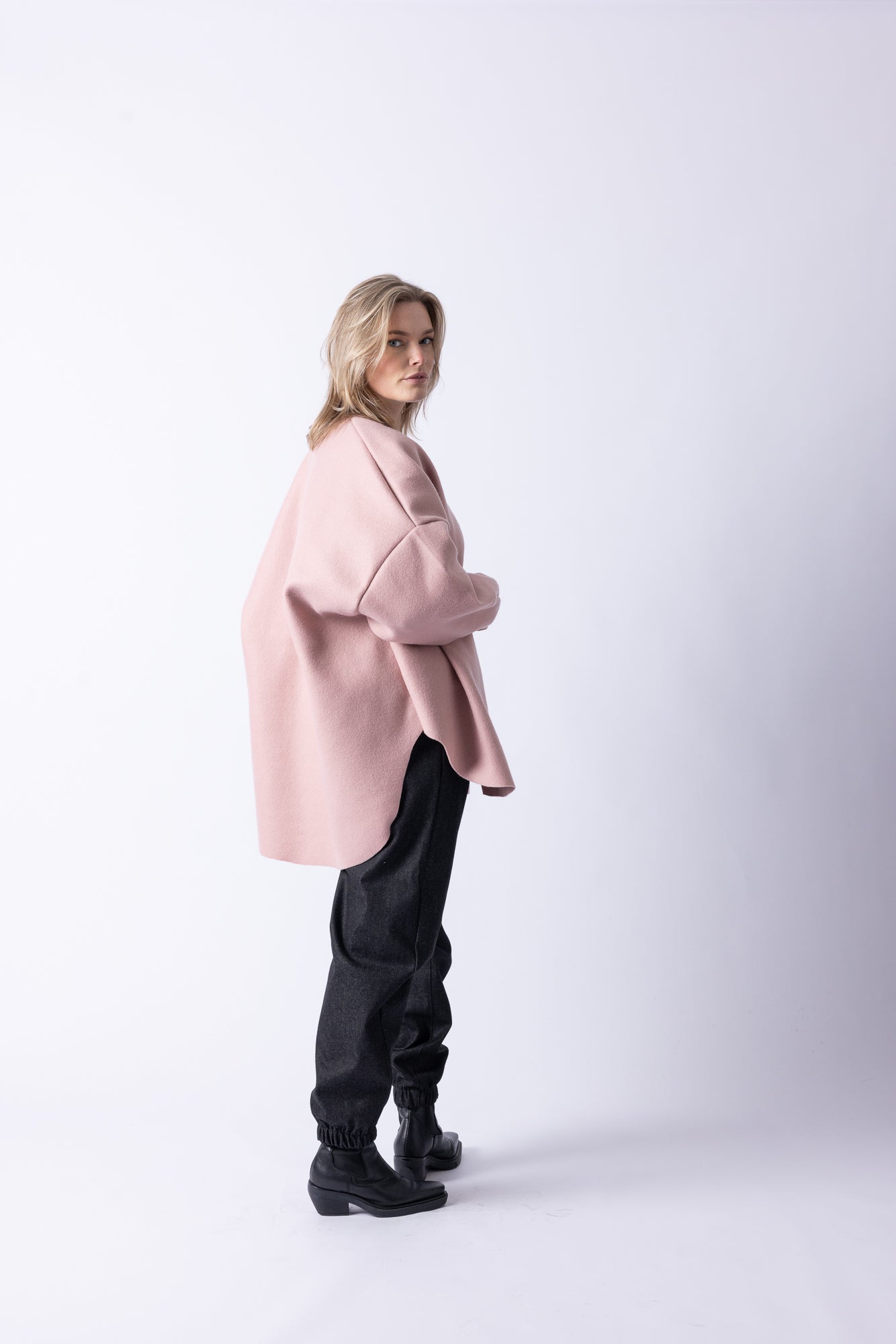 BOMBER VEST LONG PINK