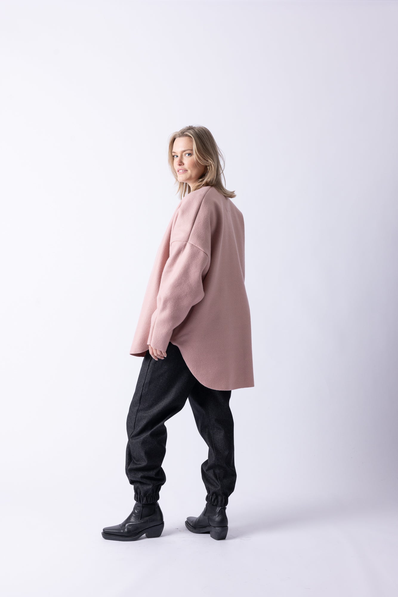BOMBER VEST LONG PINK
