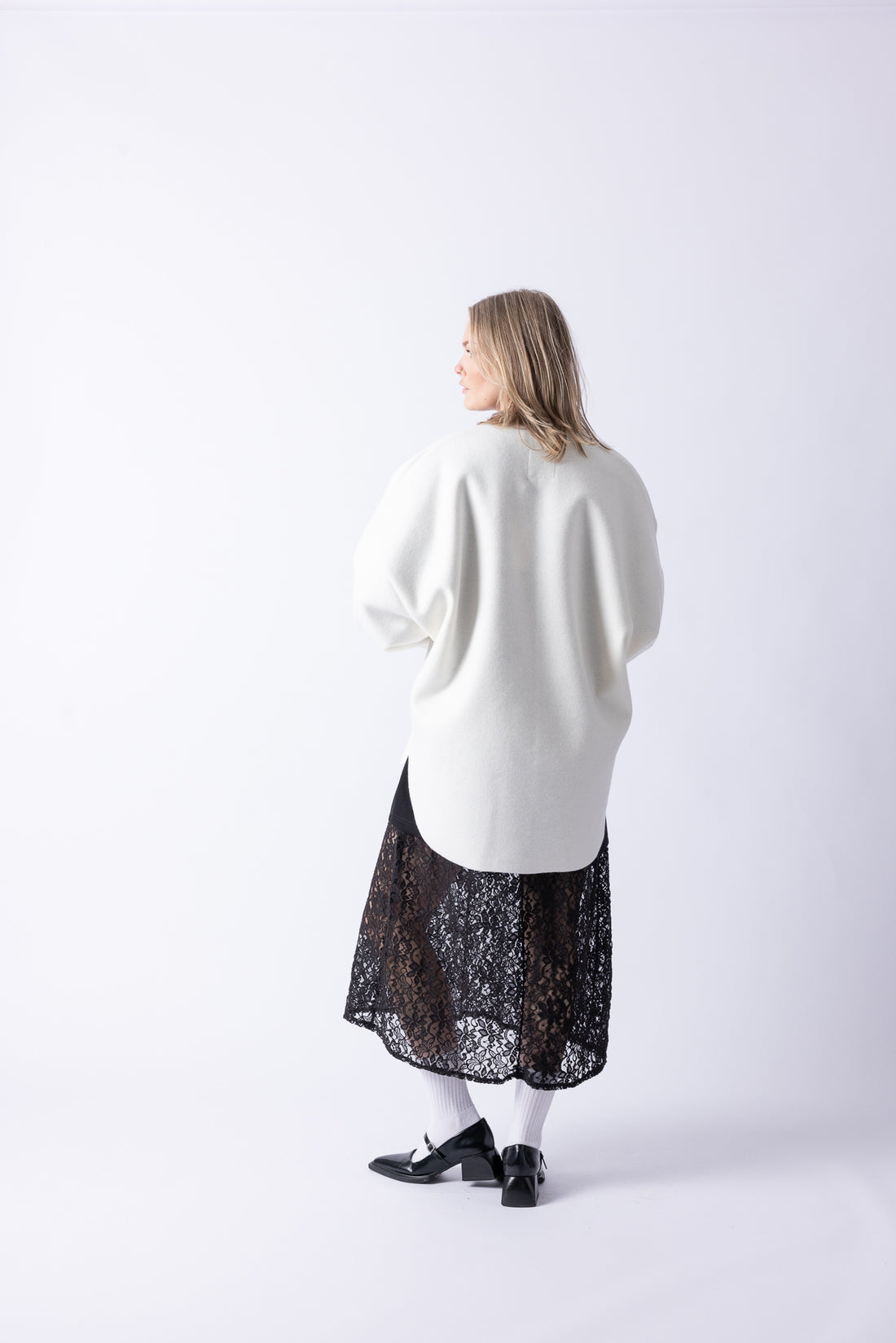 BOMBER VEST LONG WHITE
