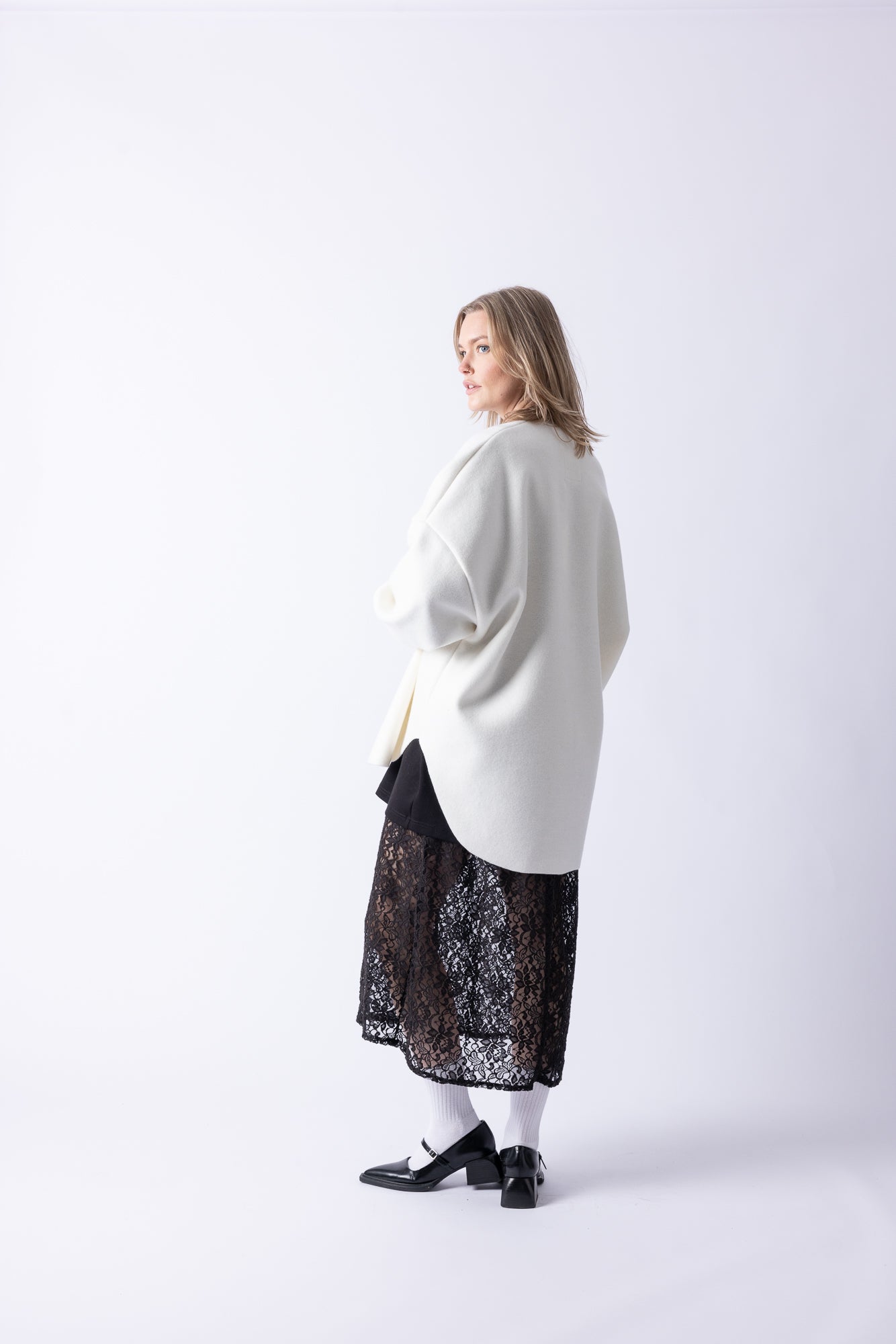 BOMBER VEST LONG WHITE