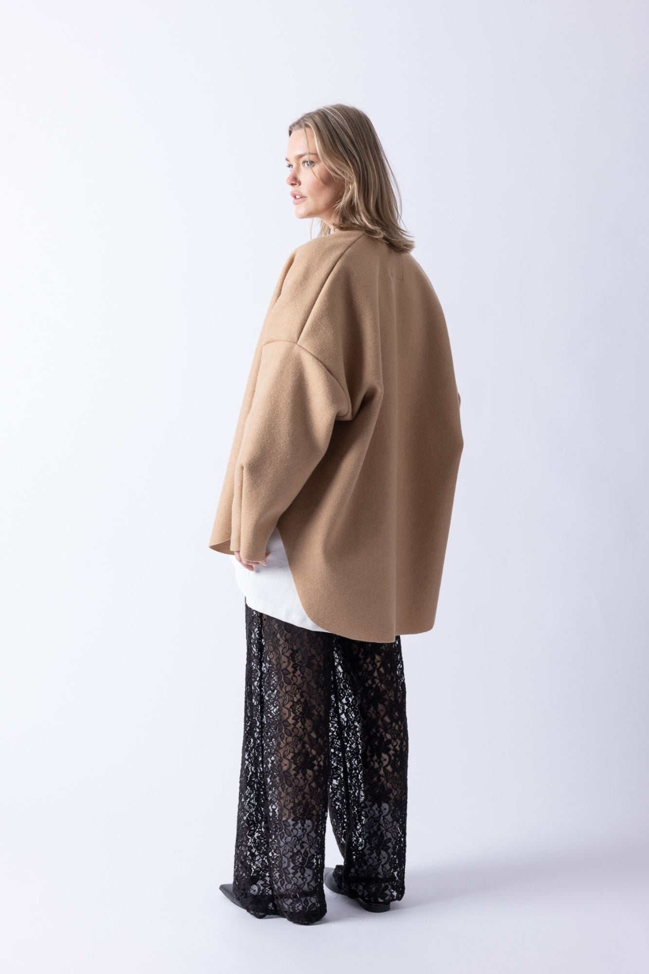 BOMBER VEST LONG CAMEL