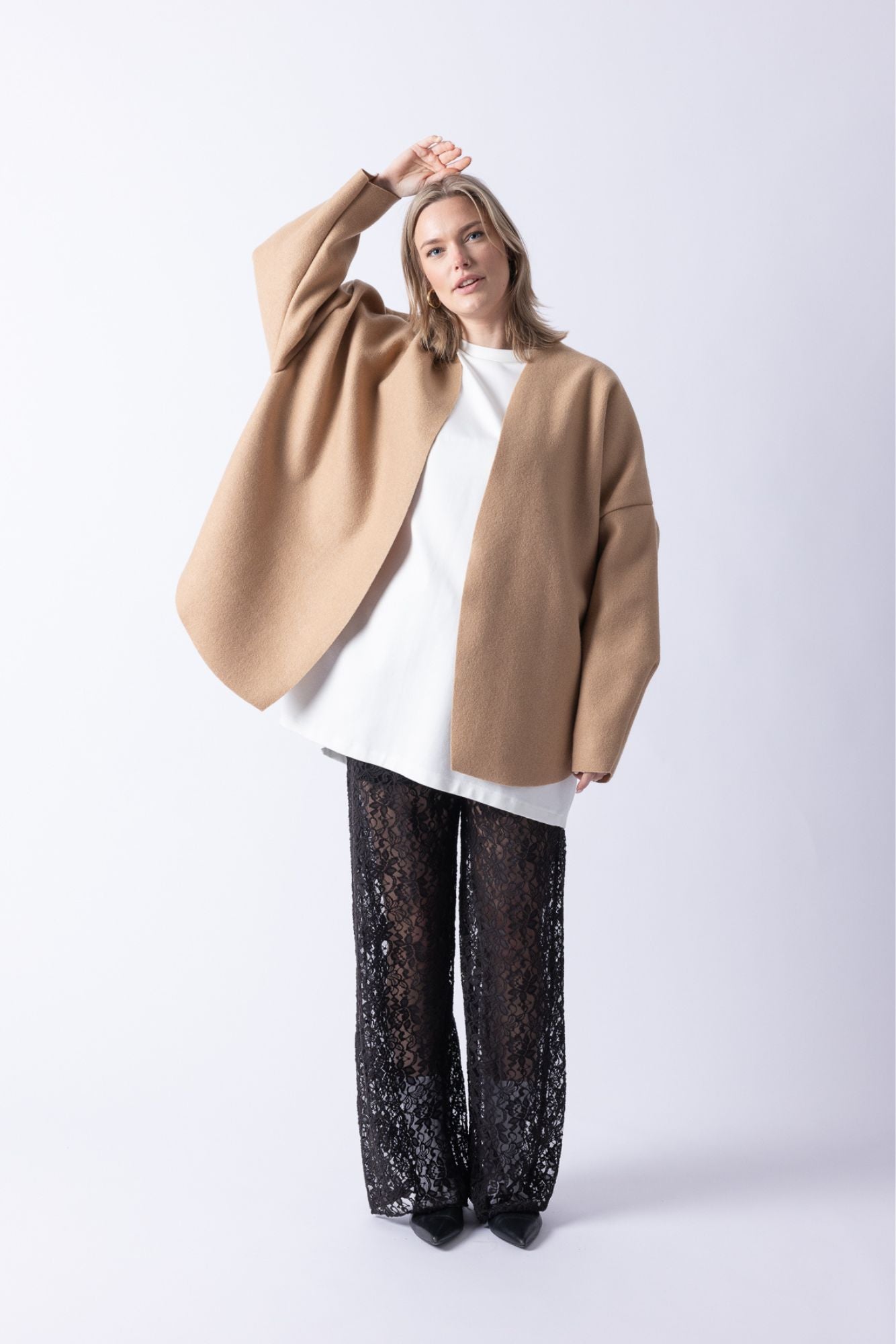 BOMBER VEST LONG CAMEL