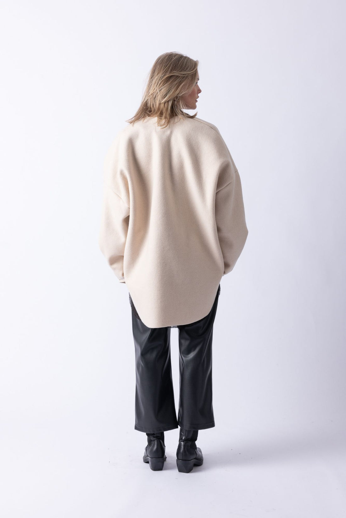 BOMBER VEST LONG CREME