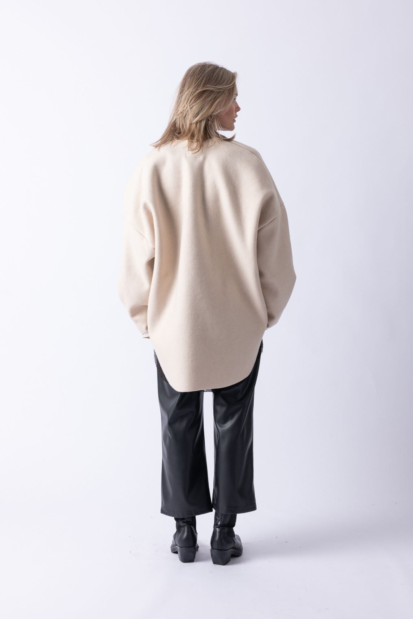 BOMBER VEST LONG CREME