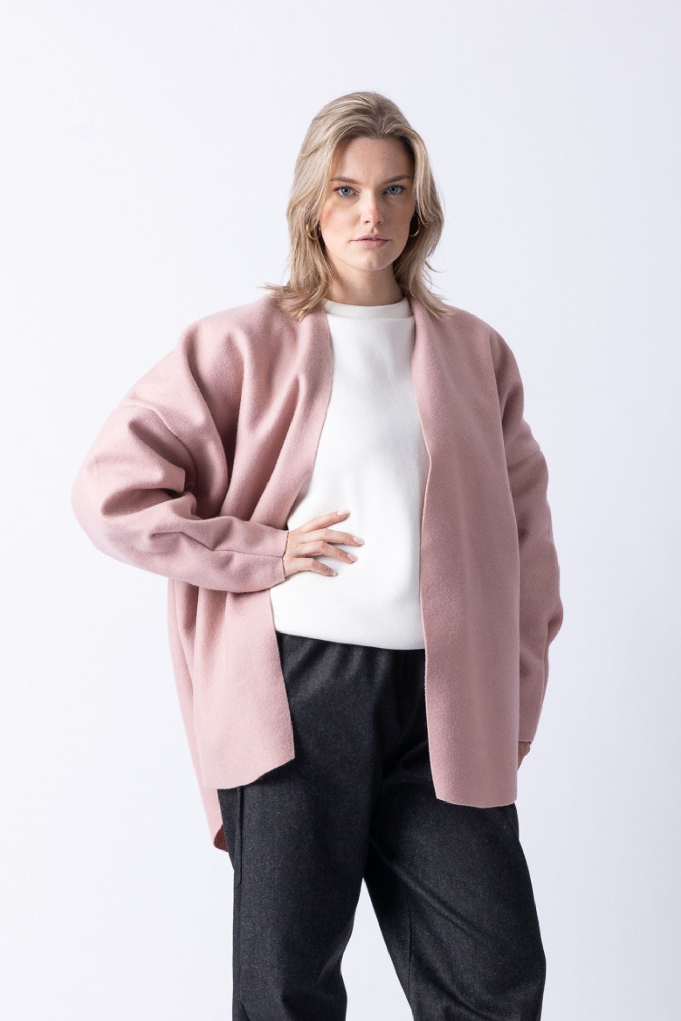 BOMBER VEST LONG PINK