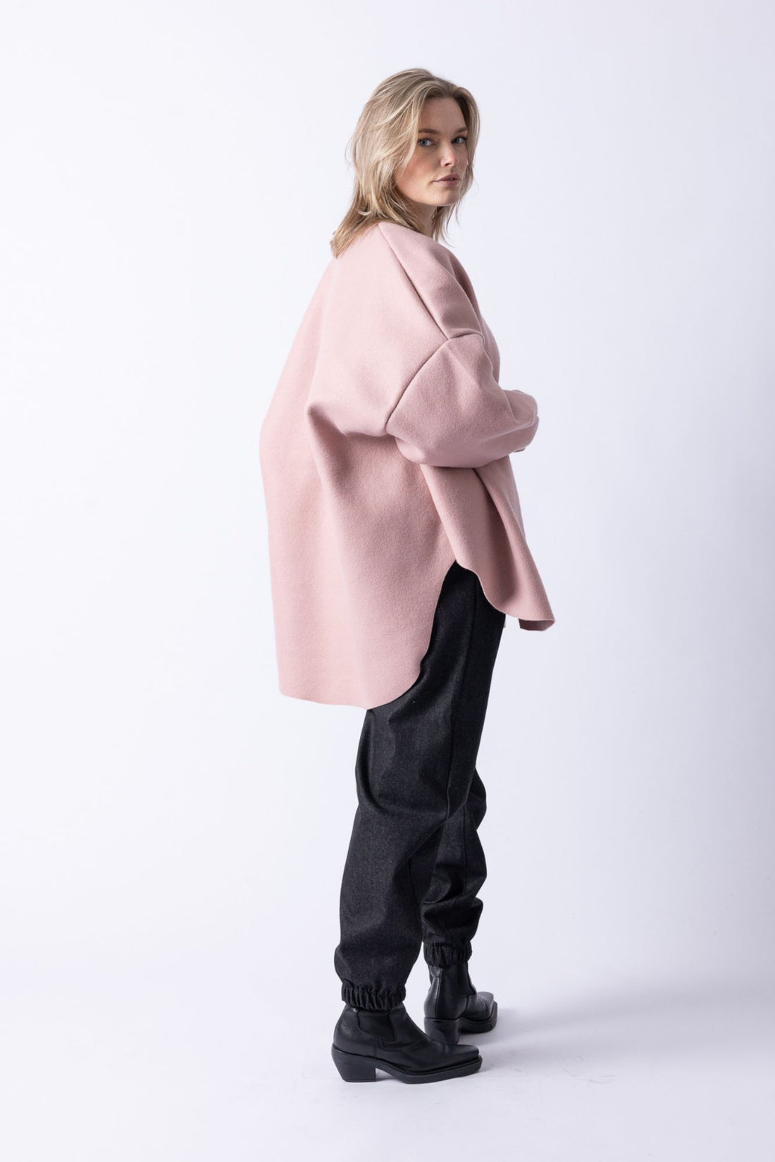 BOMBER VEST LONG PINK