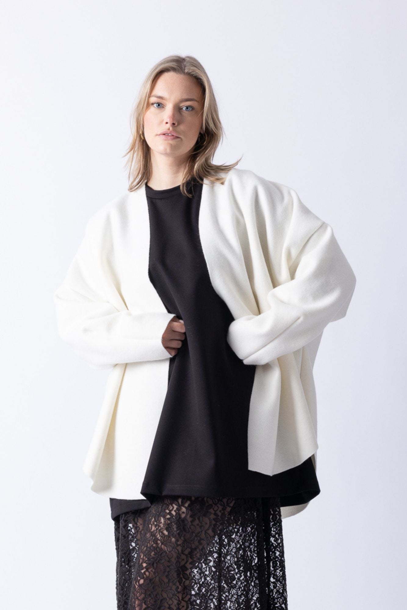 BOMBER VEST LONG WHITE