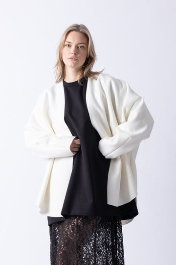 BOMBER VEST LONG WHITE