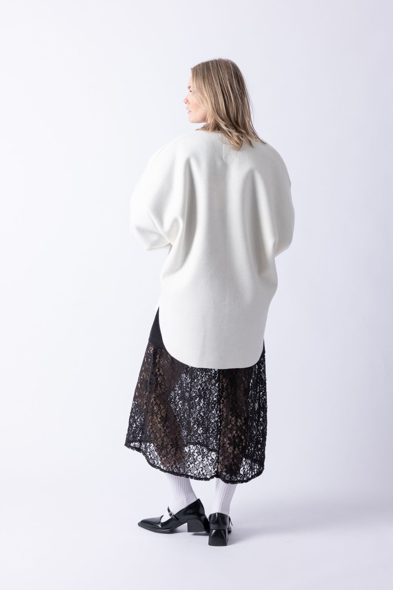 BOMBER VEST LONG WHITE