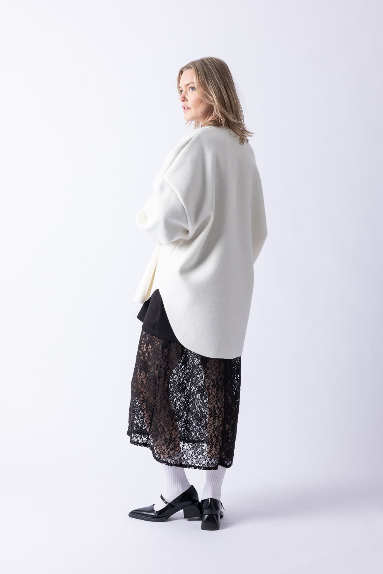 BOMBER VEST LONG WHITE