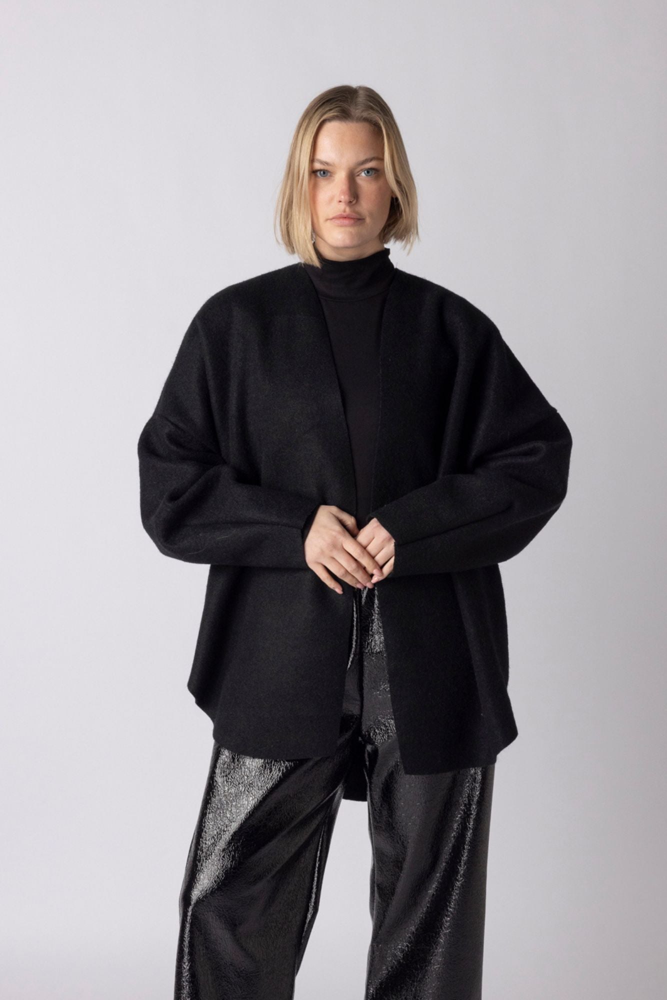 BOMBER VEST LONG BLACK