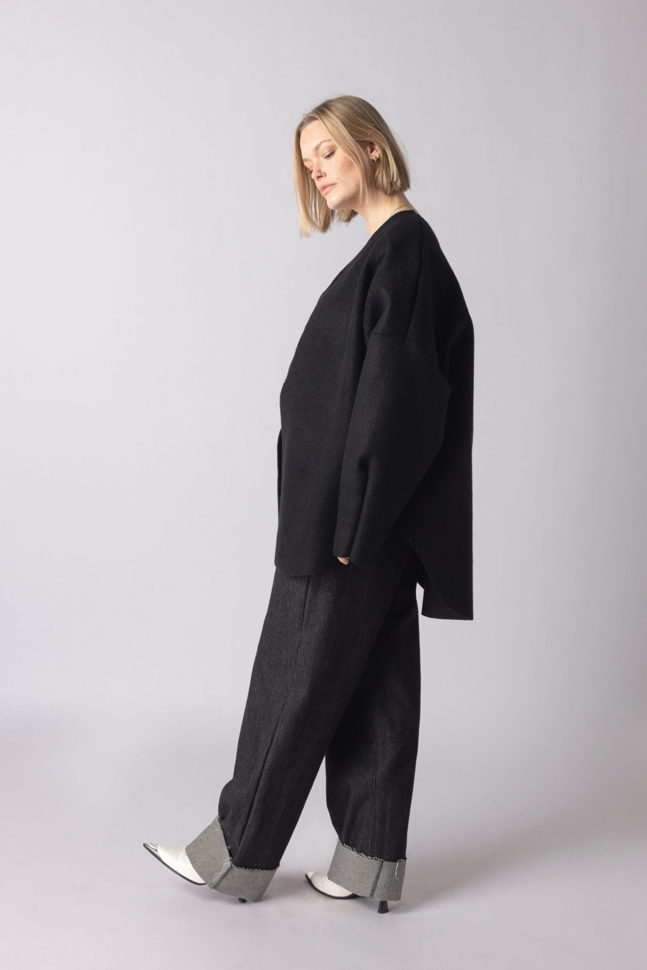 BOMBER VEST LONG BLACK