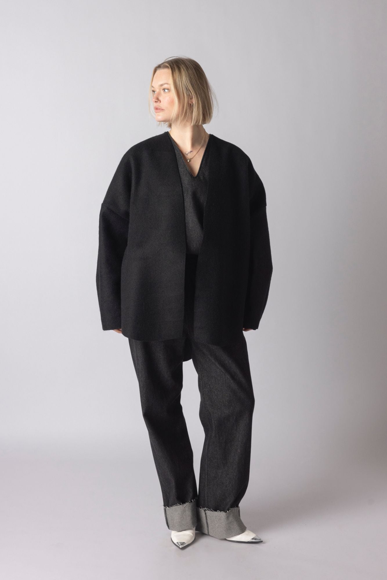 BOMBER VEST LONG BLACK