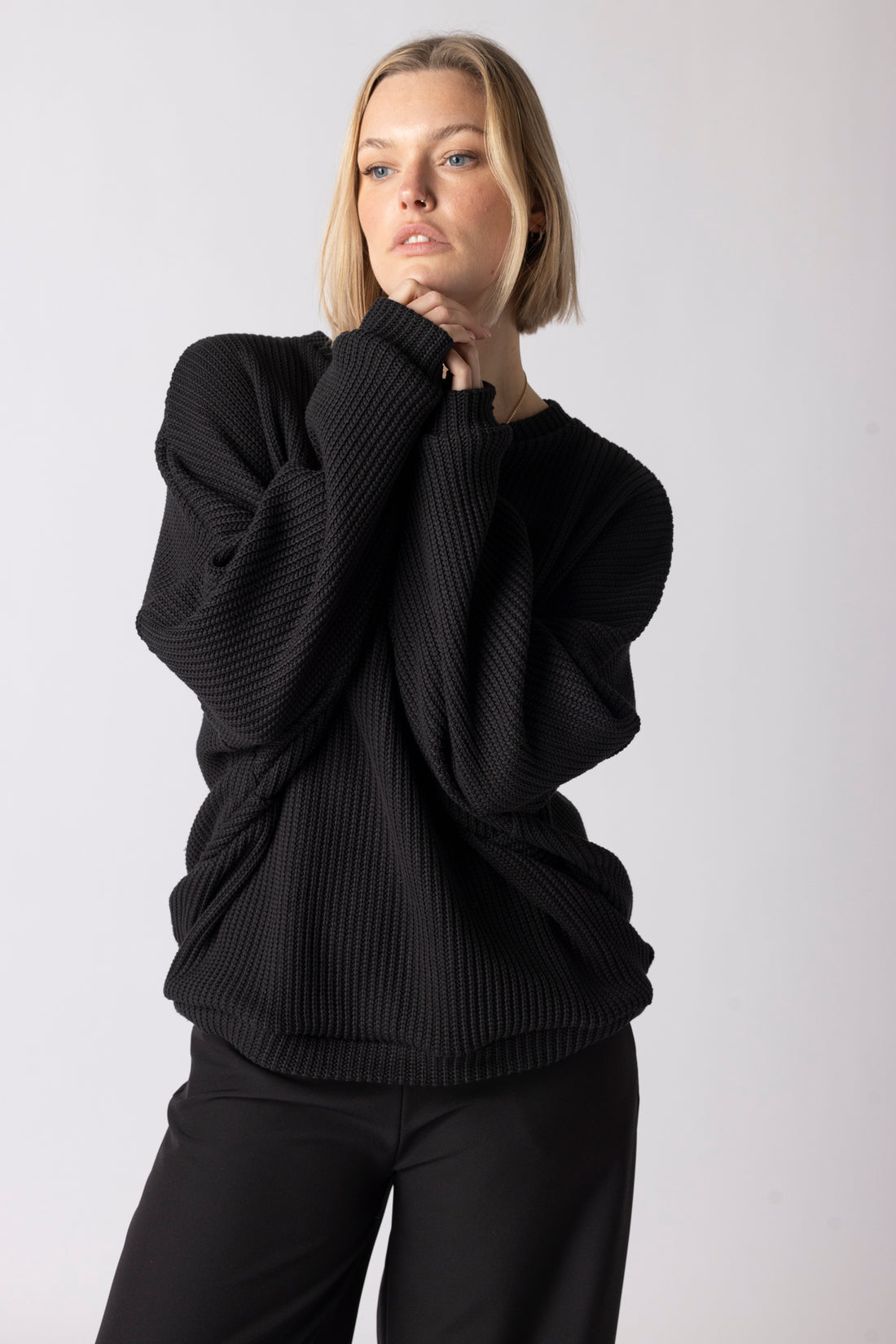 COTTON KNIT BLACK