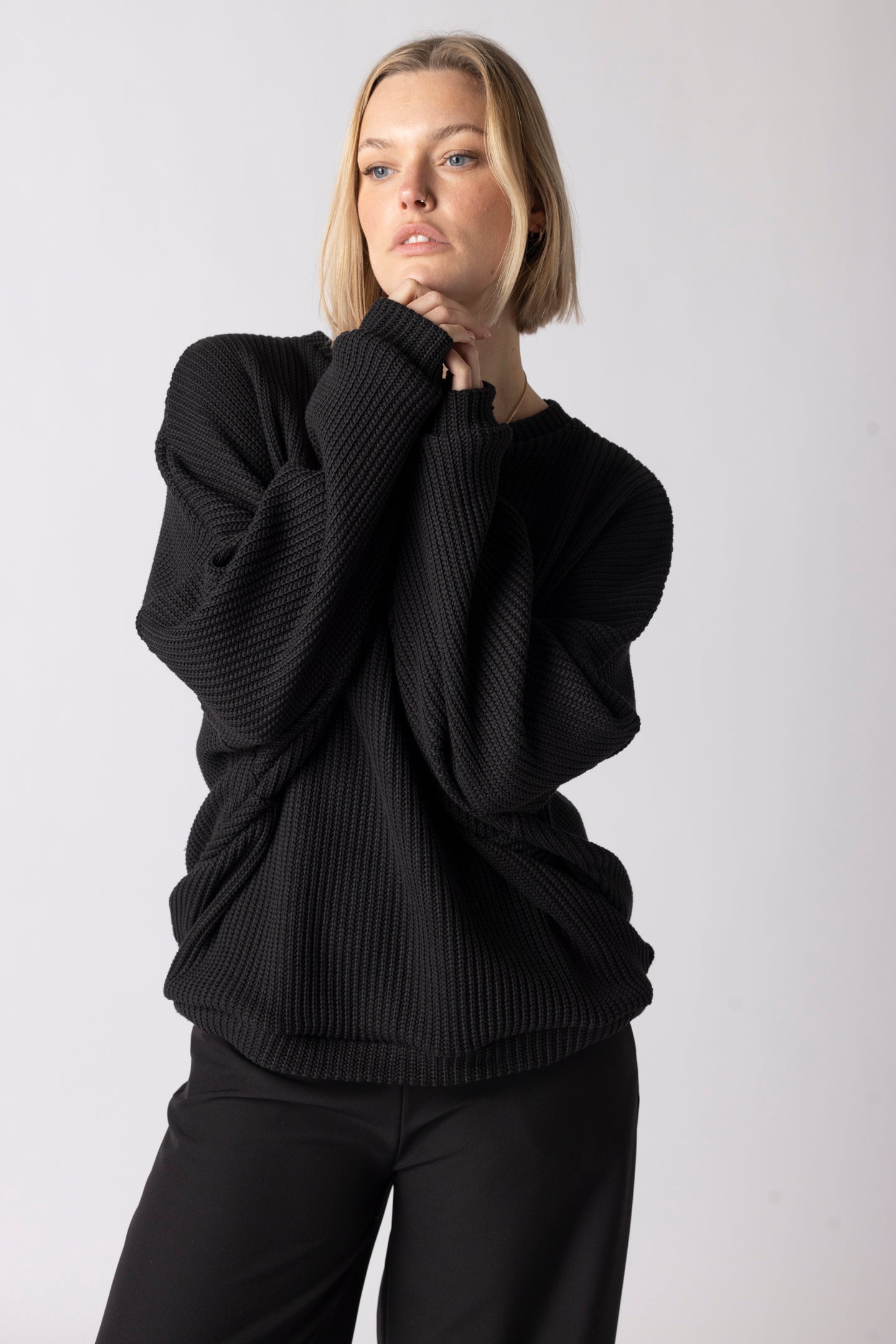 COTTON KNIT BLACK