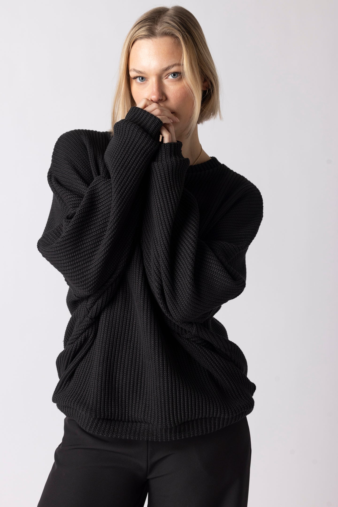 COTTON KNIT BLACK