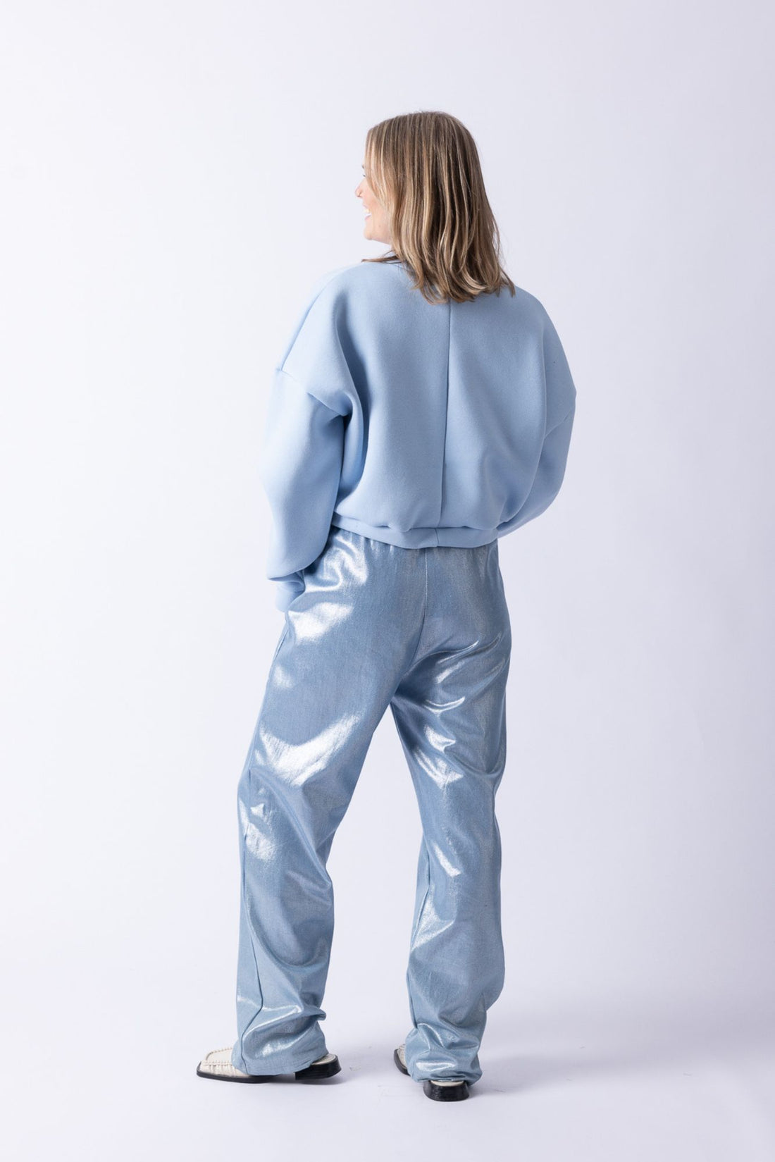 CROPPED SWEATER BLUE