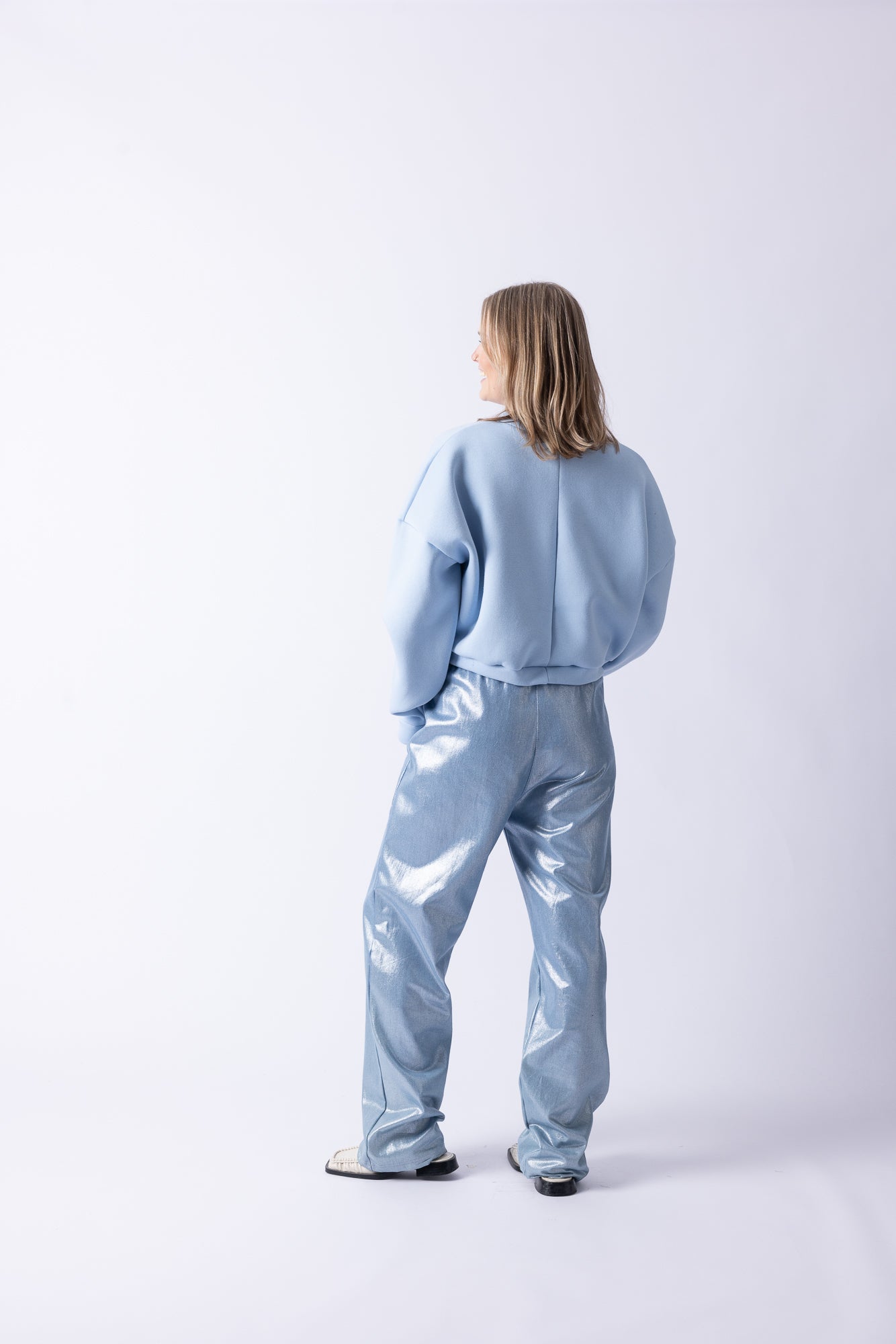 CROPPED SWEATER BLUE