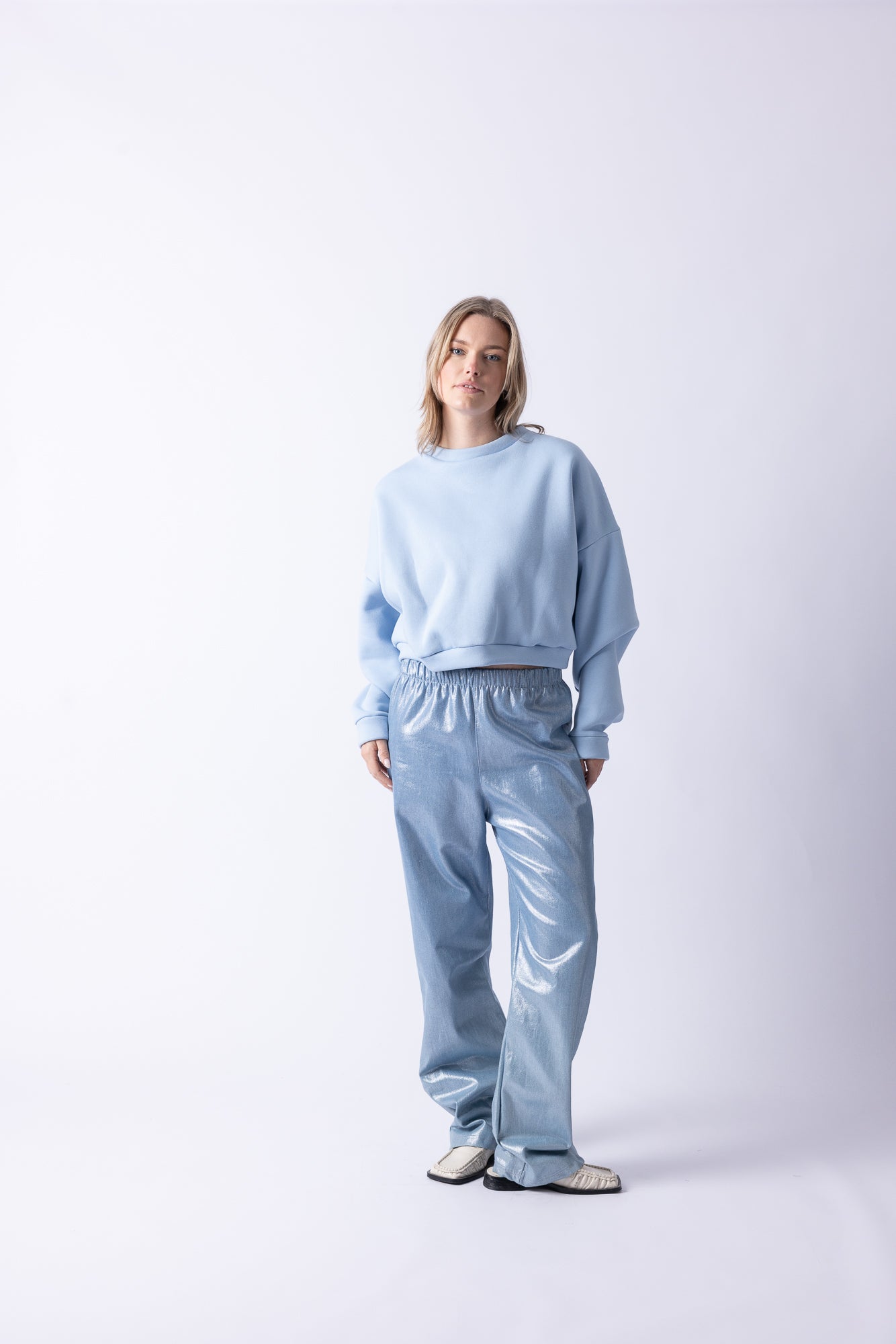 CROPPED SWEATER BLUE
