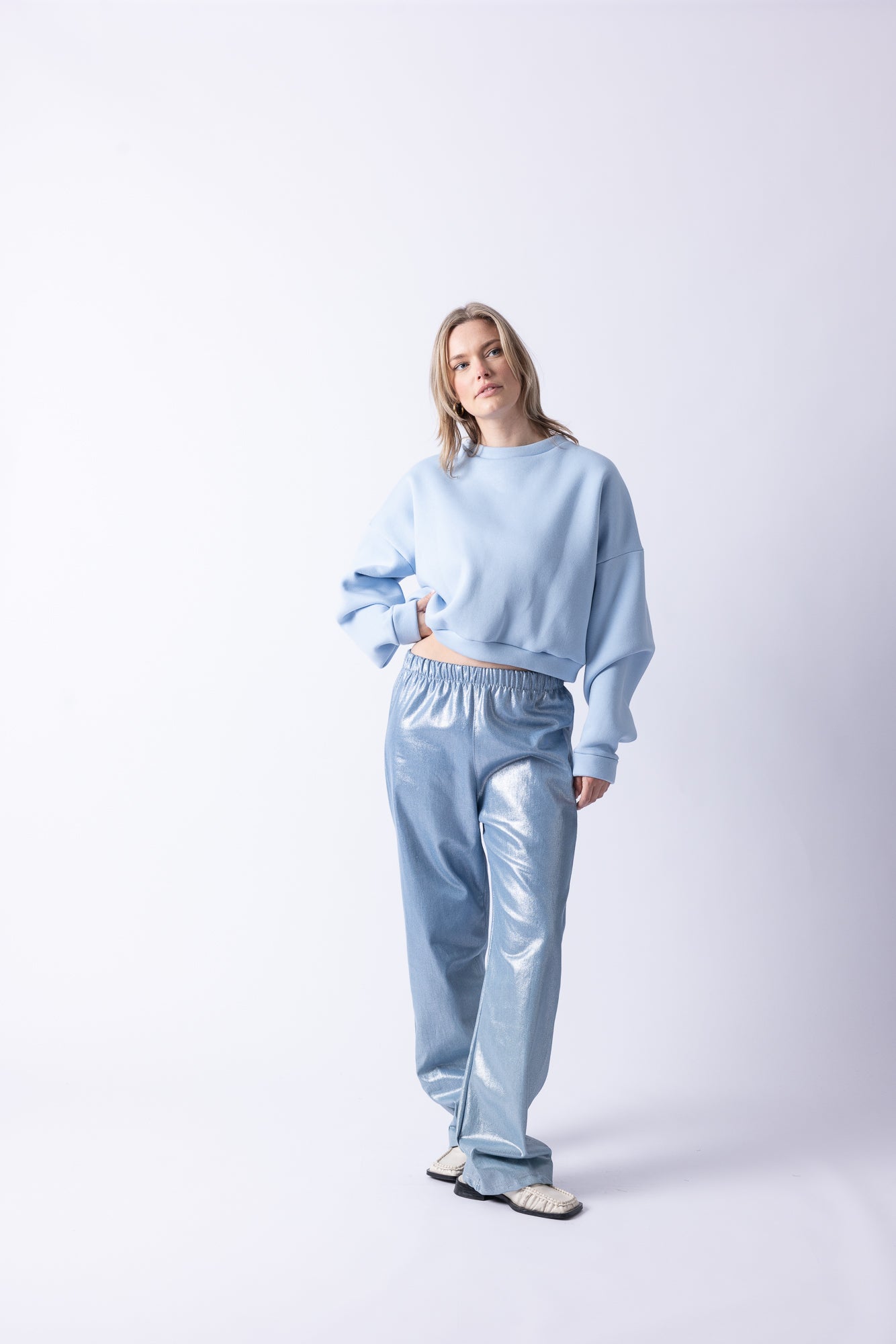 CROPPED SWEATER BLUE