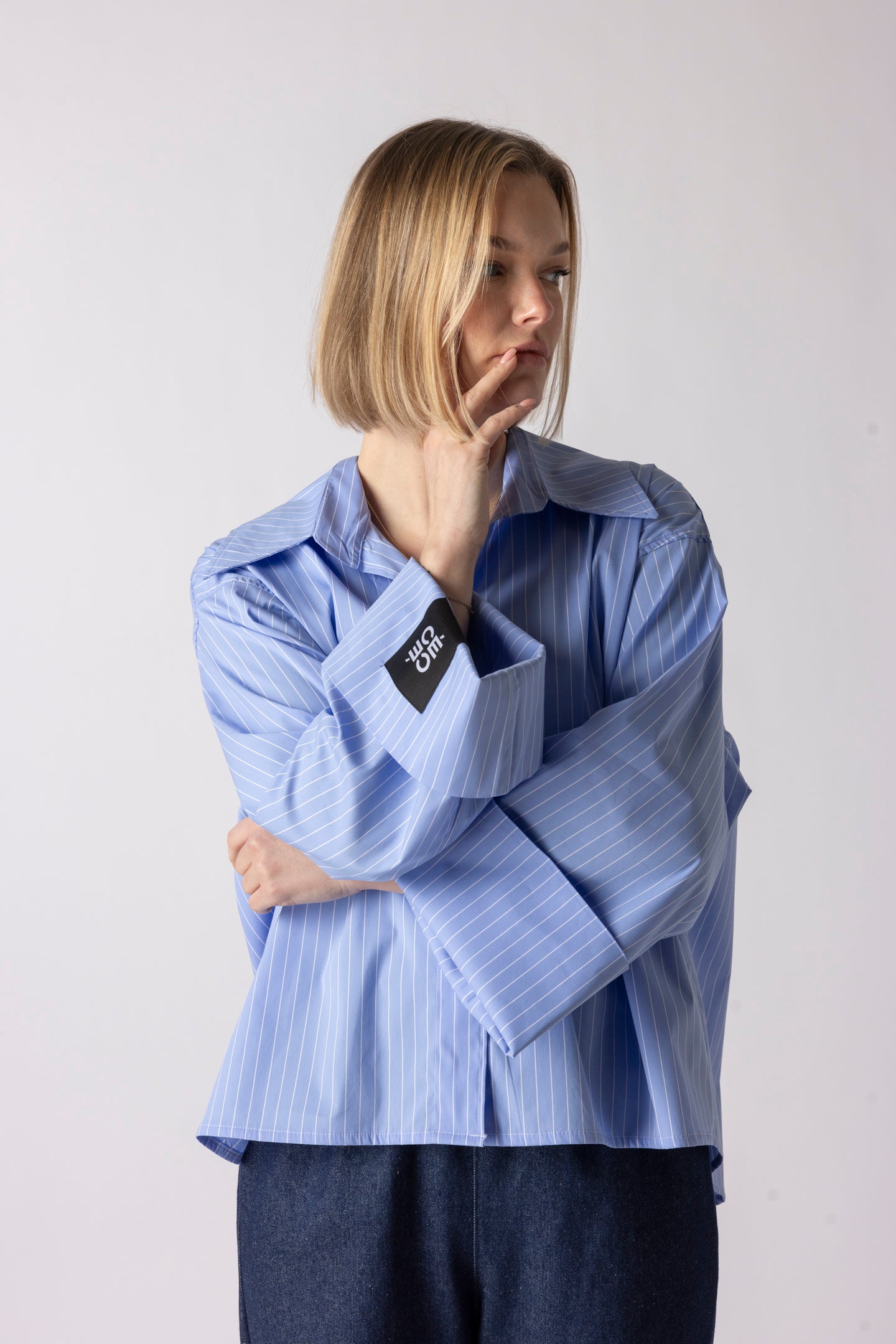 DADDY BLOUSE SHORT BLUE