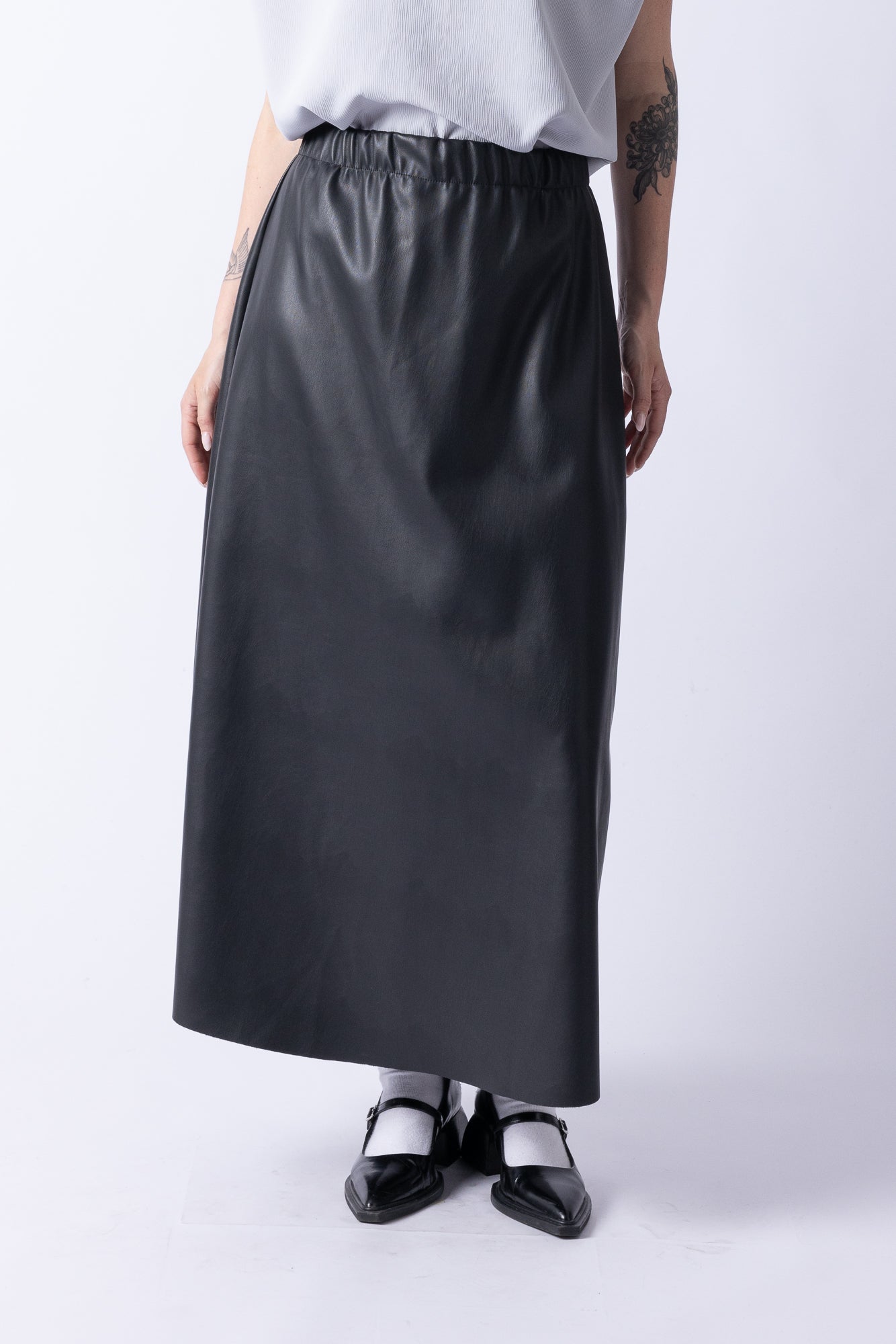 LEATHER MAXI SKIRT