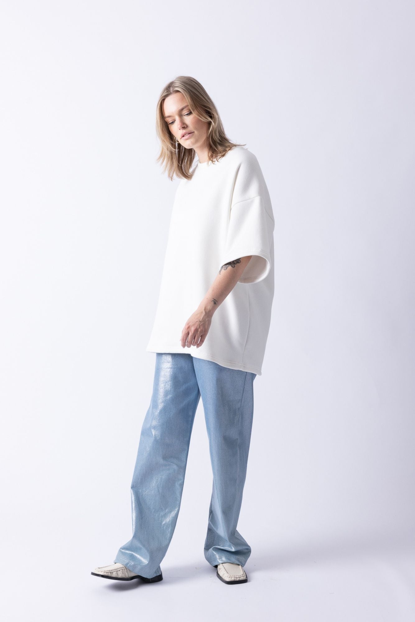 BIG T SWEAT SHIRT WHITE
